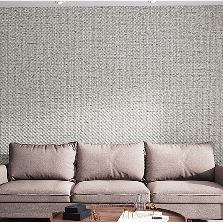 Textured Peel And Stick Wallpaper / Nu2918 Navy Poplin Texture Peel And